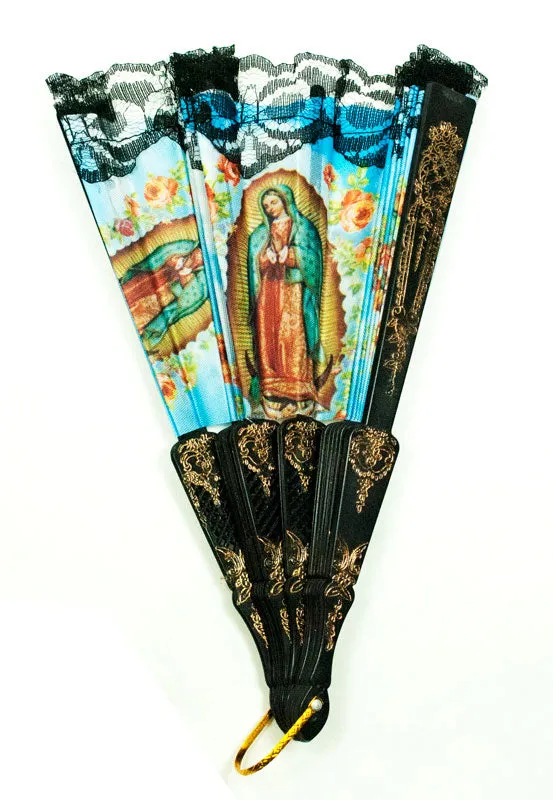 Saint Mother Mary Print Folding Fan