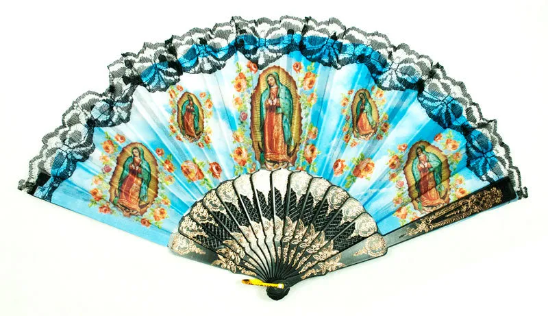 Saint Mother Mary Print Folding Fan