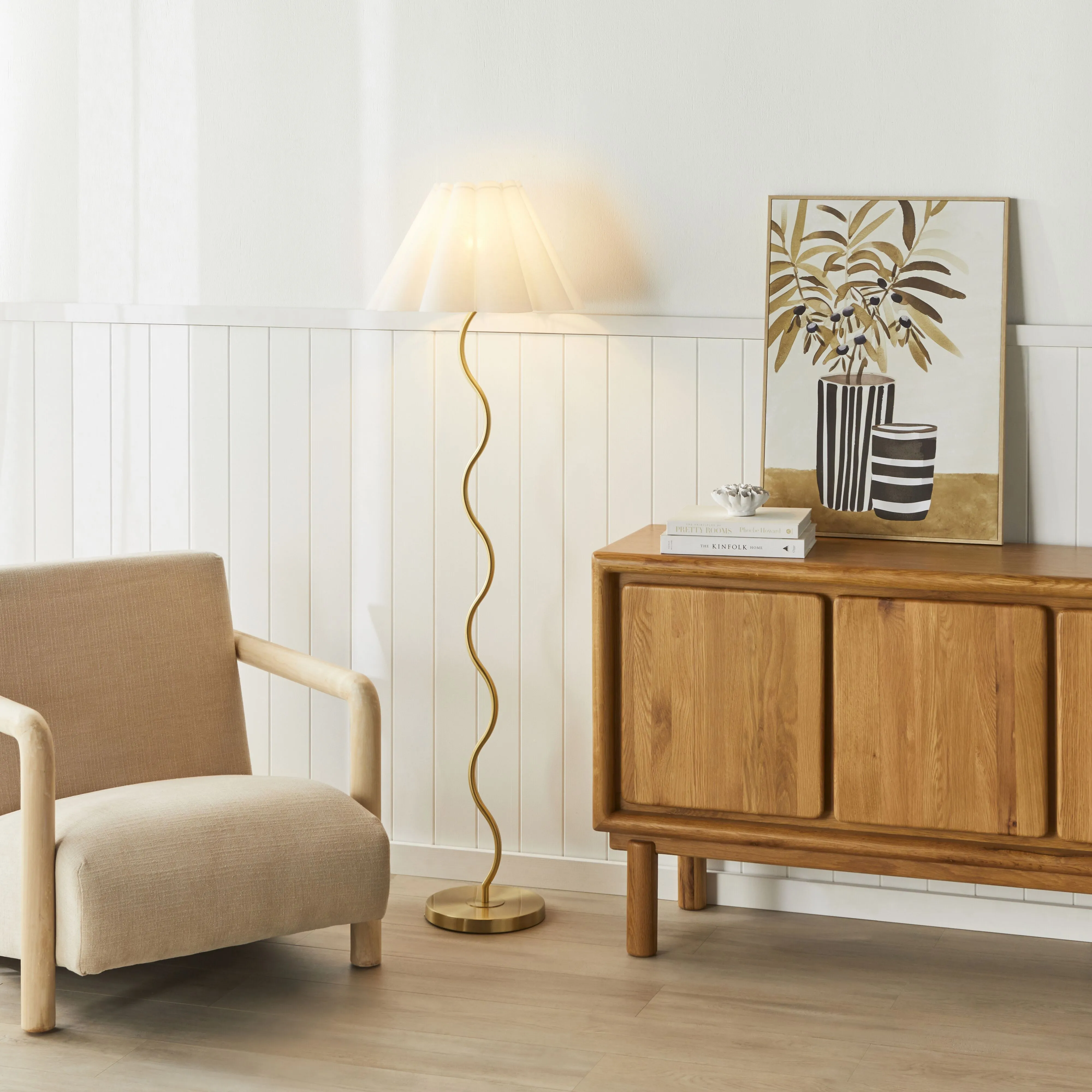 Sammi Pleated Floor Lamp 153cm