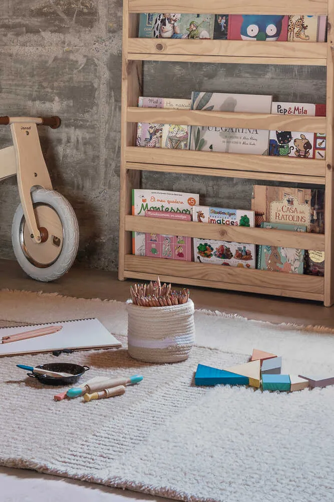 STORAGE BASKET MINI TRICOLOR IVORY