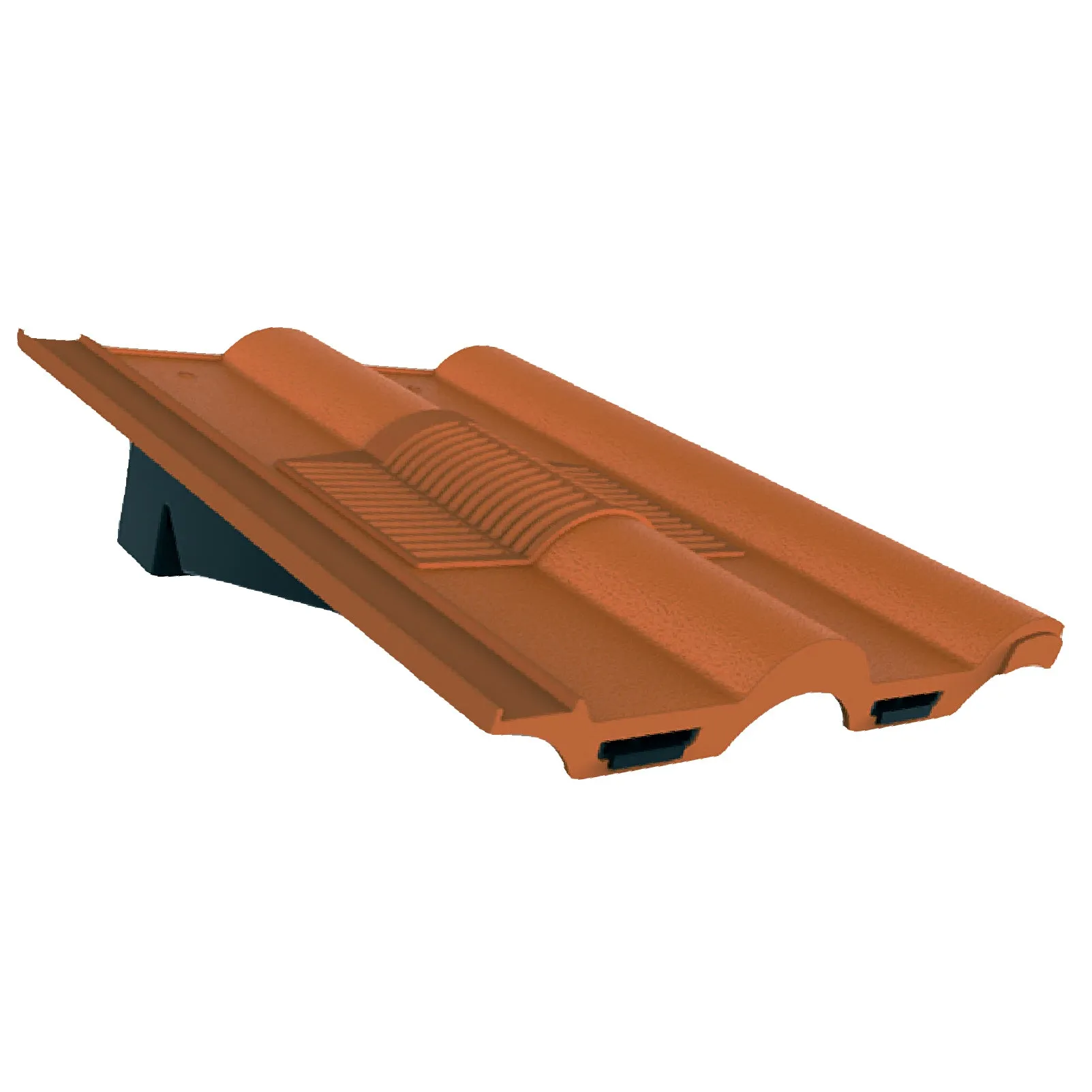 Terracotta Double Roman Roof Tile Vent & Adapter for Marley Redland Sandtoft