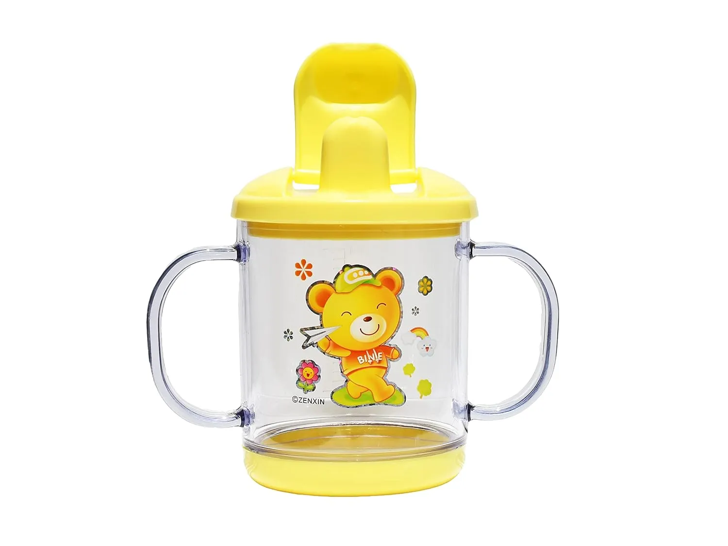 THE LITTLE LOOKERS Premium Quality Bpa Free Unbreakable Sippy Cup (Sipper Mugs for Kids/Children/Babies/Infants) Spout Infant PP/Glass Look Water/Juice Training Sipper Cup with Handles-200ml