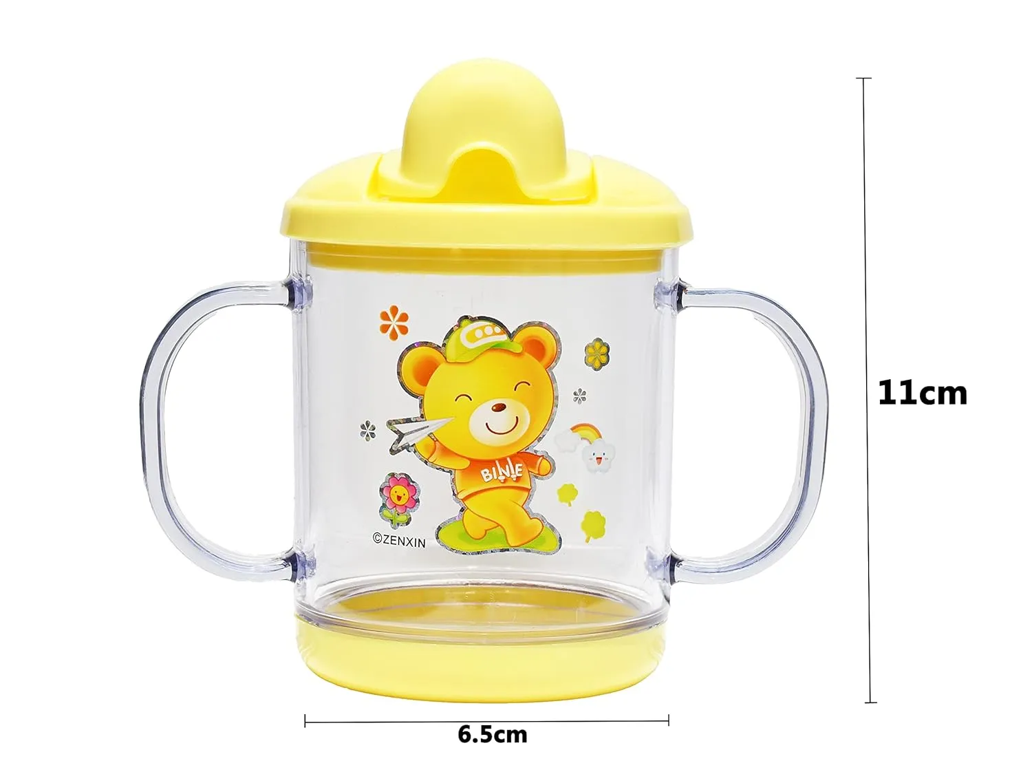 THE LITTLE LOOKERS Premium Quality Bpa Free Unbreakable Sippy Cup (Sipper Mugs for Kids/Children/Babies/Infants) Spout Infant PP/Glass Look Water/Juice Training Sipper Cup with Handles-200ml