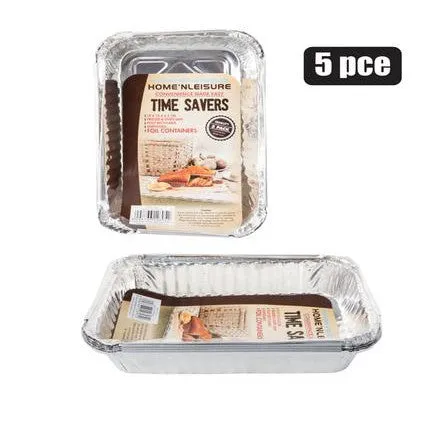 Time Savers Baking Pan Foil Aluminium 19x13x4.5cm 5pack