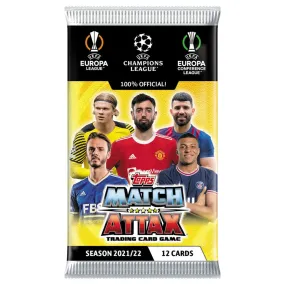 Topps 201-22 Match Attax Champions League Cards Packets (12 Cards EA)