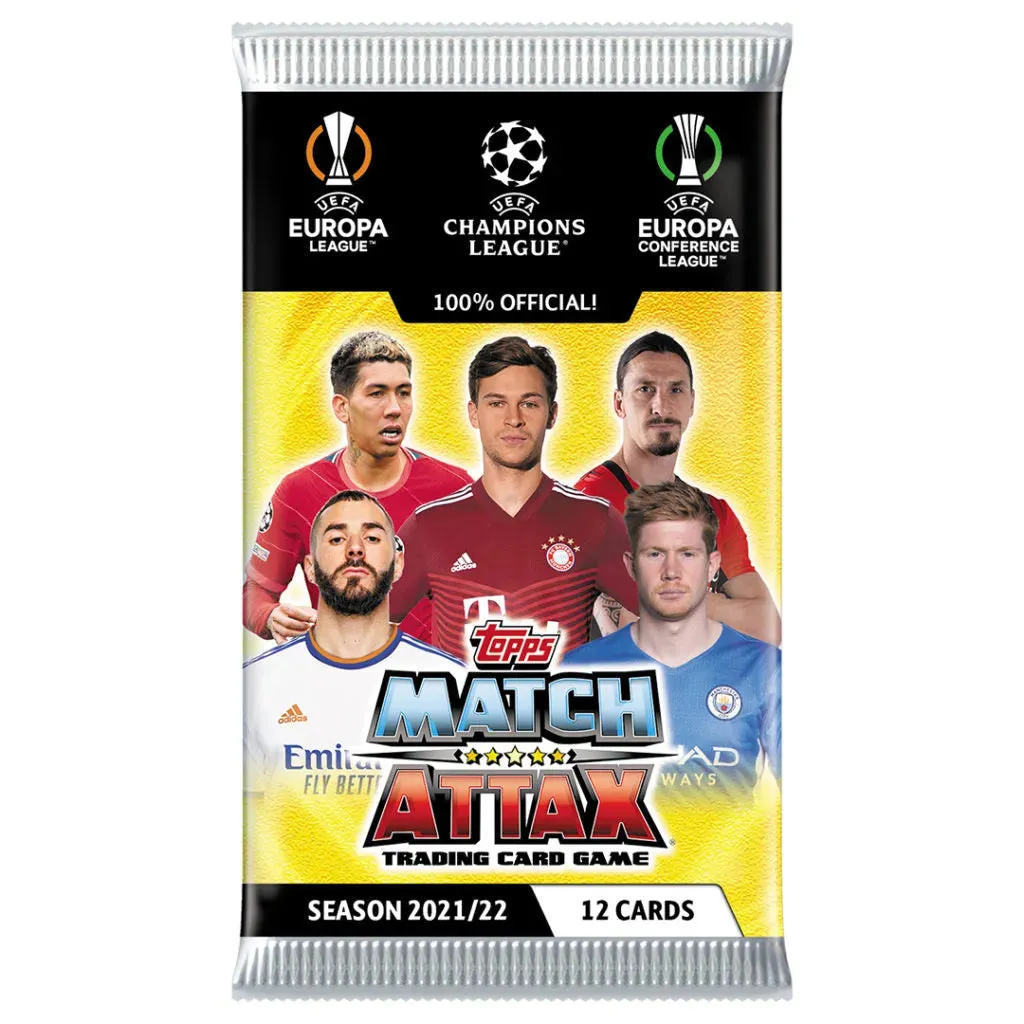 Topps 201-22 Match Attax Champions League Cards Packets (12 Cards EA)