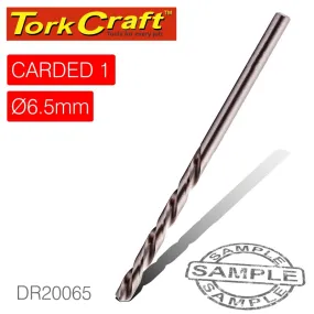 TORK CRAFT DRILL HSS 6.5MM 135DEG 1/CARD INDUSTRIAL BIT DR20065