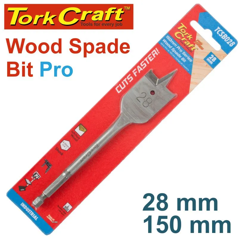 Tork Craft Spade Bit Pro Series 28Mm X 150Mm