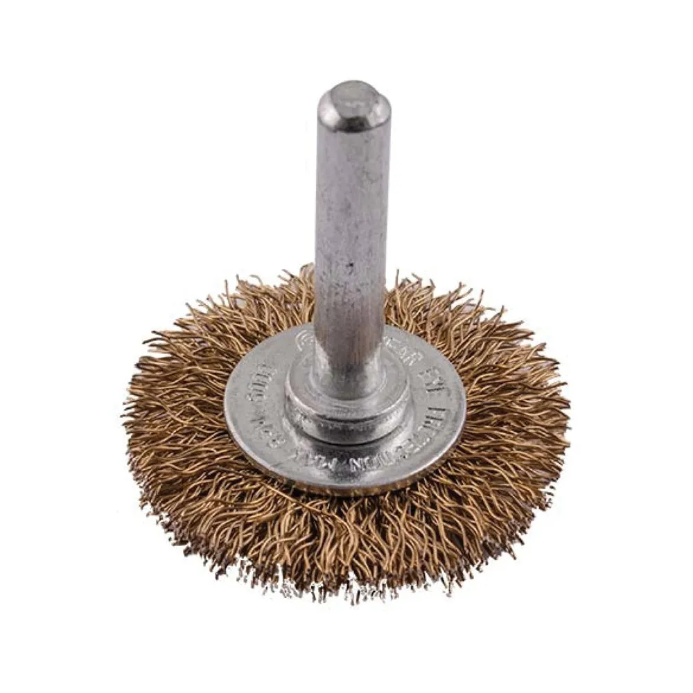 TORK CRAFT WIRE WHEEL BRUSH 38MM X 6MM SHAFT BLISTER