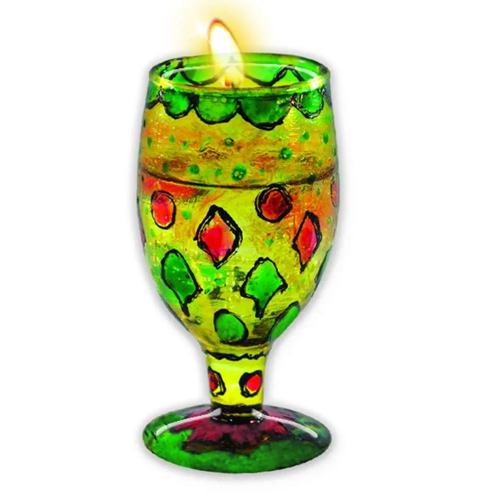 Toykraft Glass Painted Sparkling Gel Candles