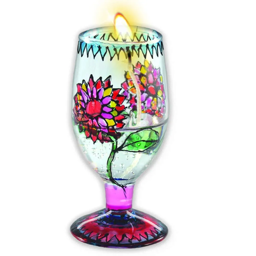 Toykraft Glass Painted Sparkling Gel Candles