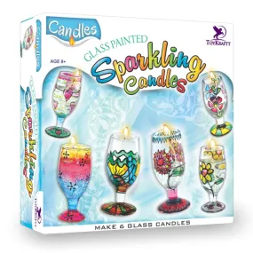 Toykraft Glass Painted Sparkling Gel Candles