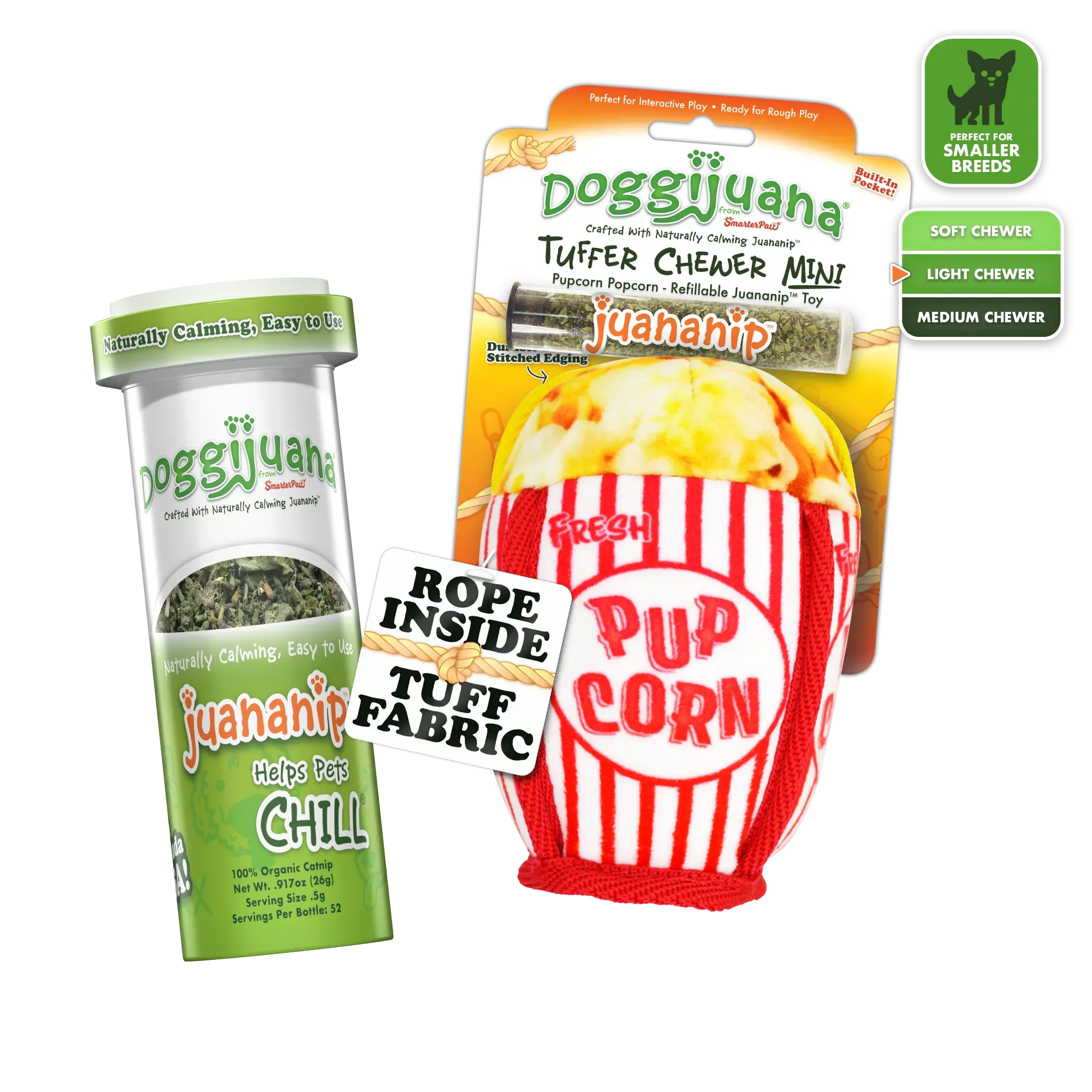 Tuffer Chewer Mini Doggi Duo Bundle - Pupcorn