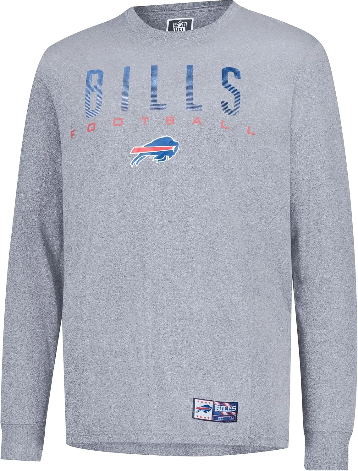 Ultra Game Men's NFL Official Super Soft Game Day Long Sleeve T-Shirt, Buffalo Bills|Buffalo Bills