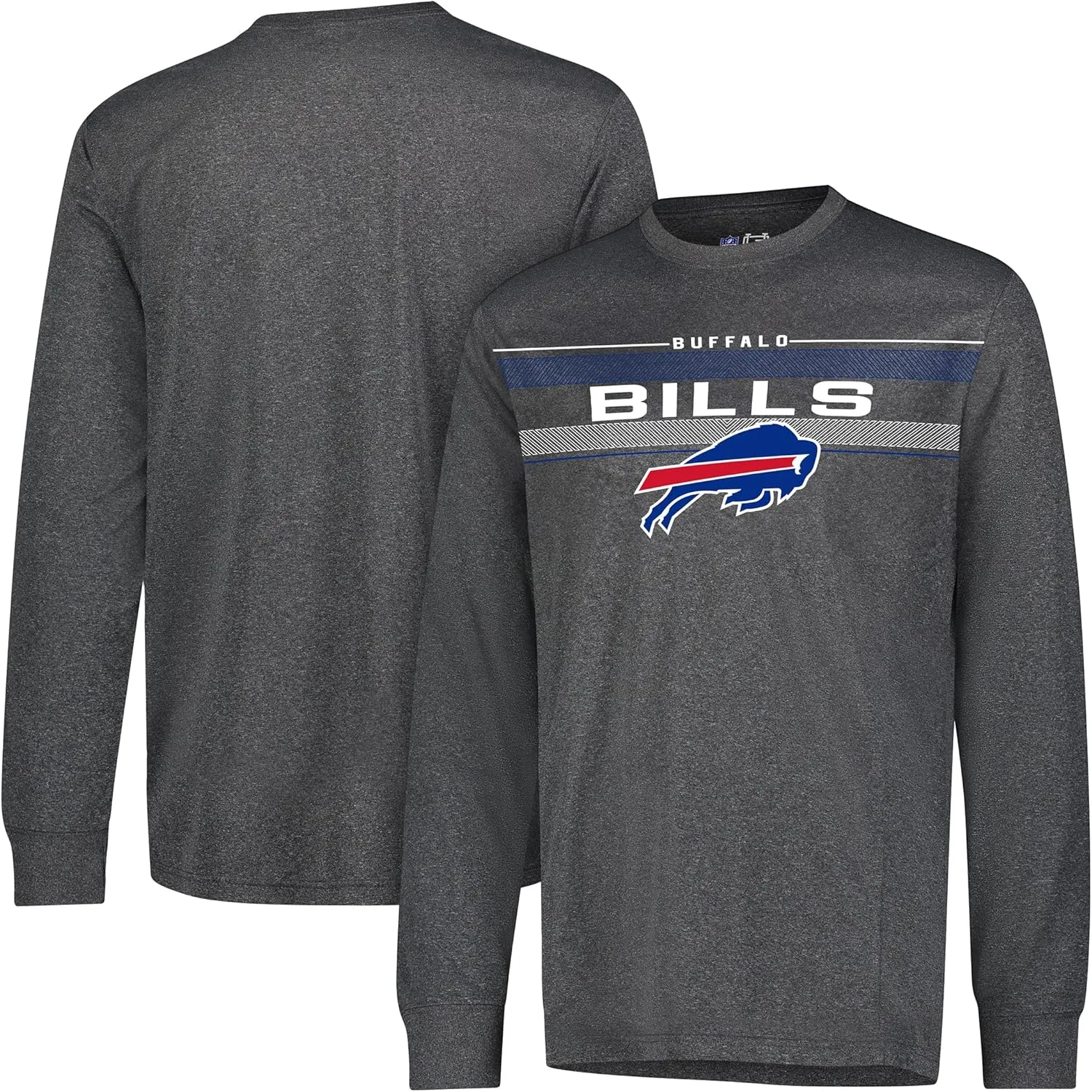 Ultra Game Men's NFL Official Super Soft Game Day Long Sleeve T-Shirt, Buffalo Bills|Buffalo Bills