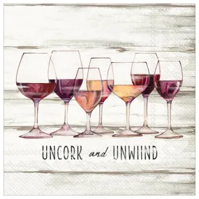 Uncork and Unwind Cocktail Napkins