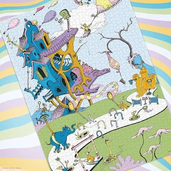 USAopoly Dr. Suess Oh, The Places You'll Go 1000 Piece 19x27-inch Jigsaw Puzzle