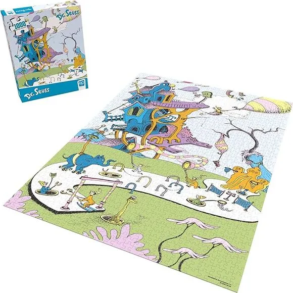 USAopoly Dr. Suess Oh, The Places You'll Go 1000 Piece 19x27-inch Jigsaw Puzzle