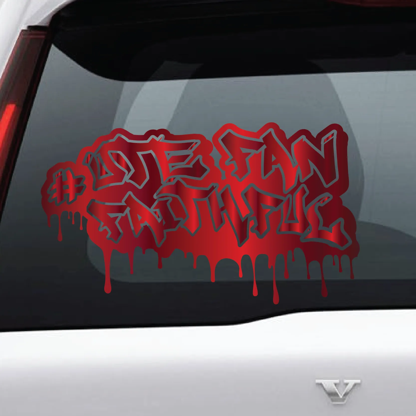 Utah Fan Faithful Graffiti Vinyl Decal