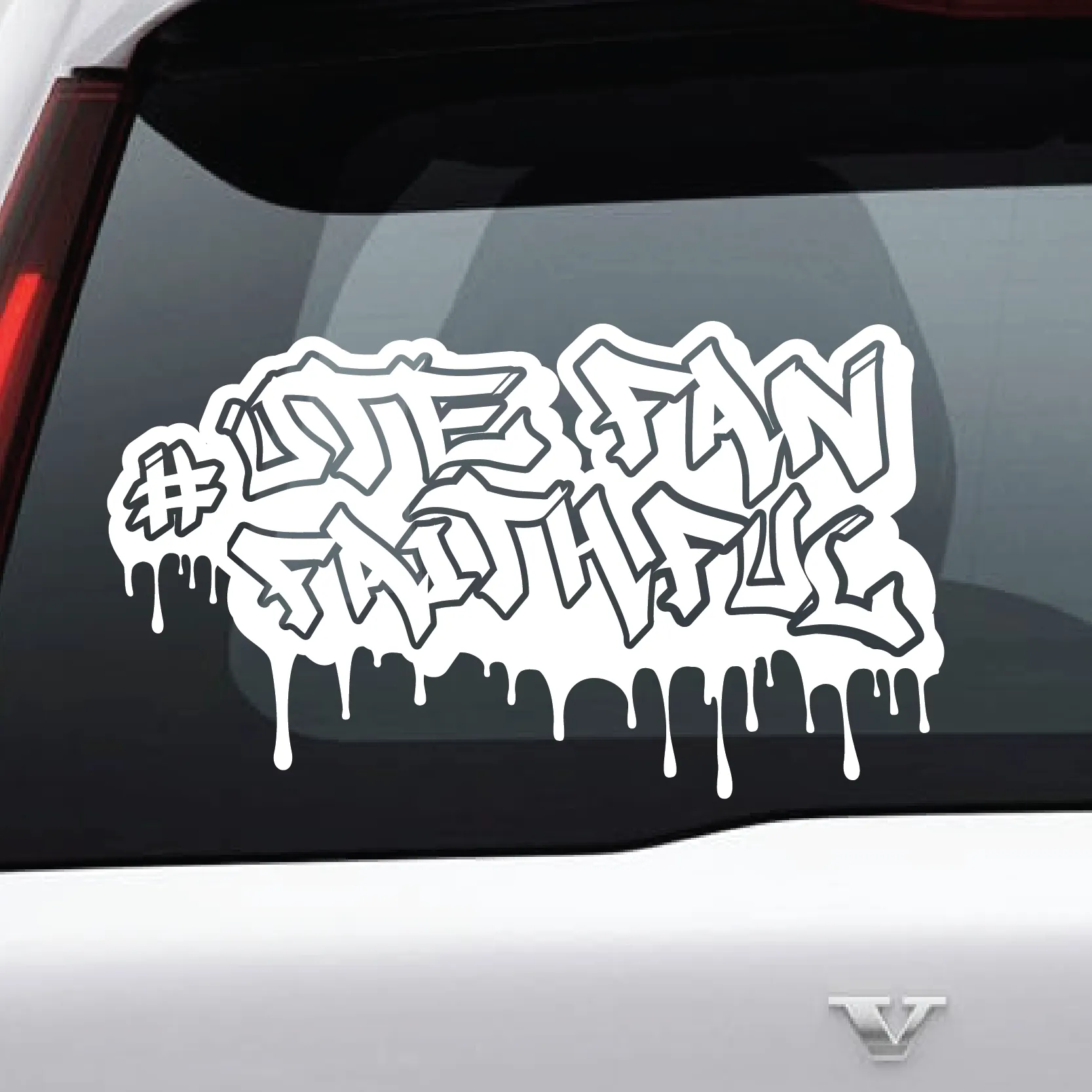 Utah Fan Faithful Graffiti Vinyl Decal