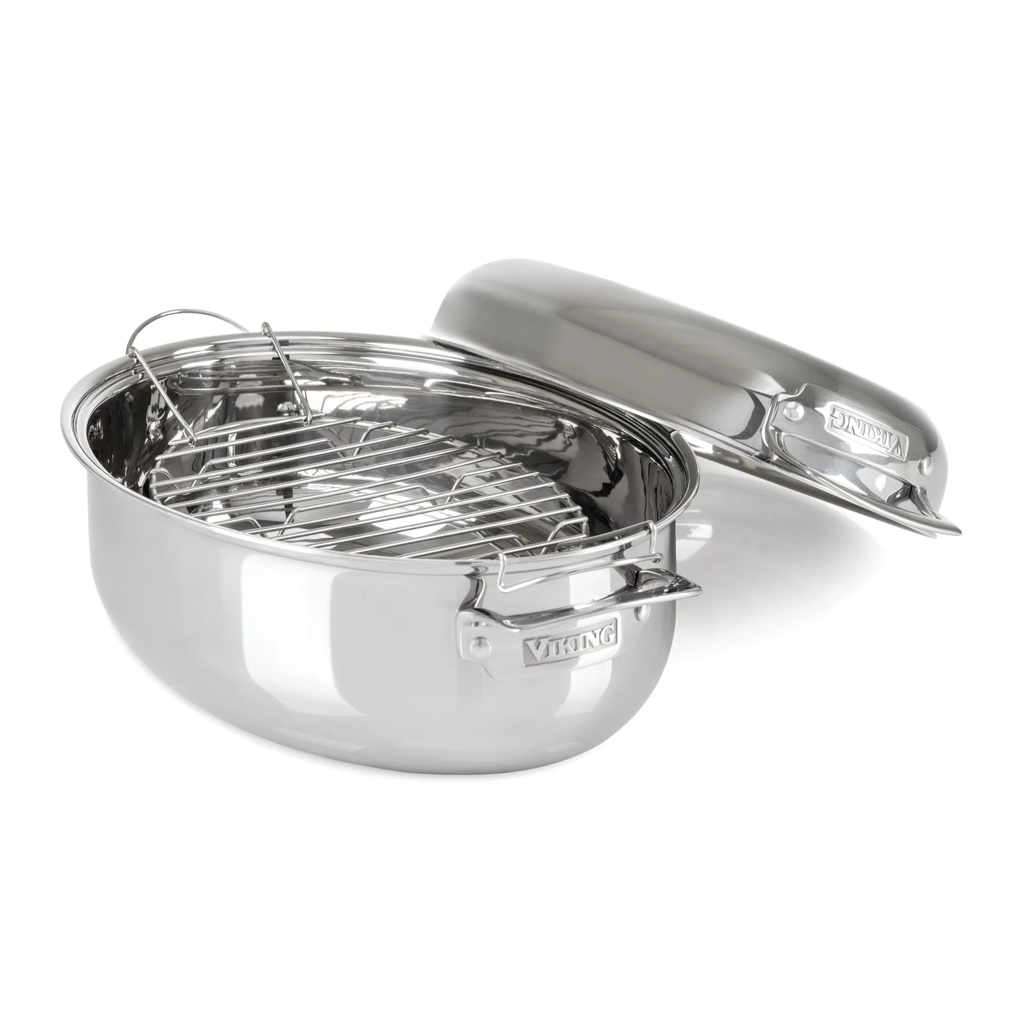 Viking 3-Ply 8.5-Quart 3-in-1 Oval Roaster with Rack