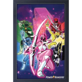 Wall Art Power Rangers Pink Lead 12" x 18" Framed Poster Print