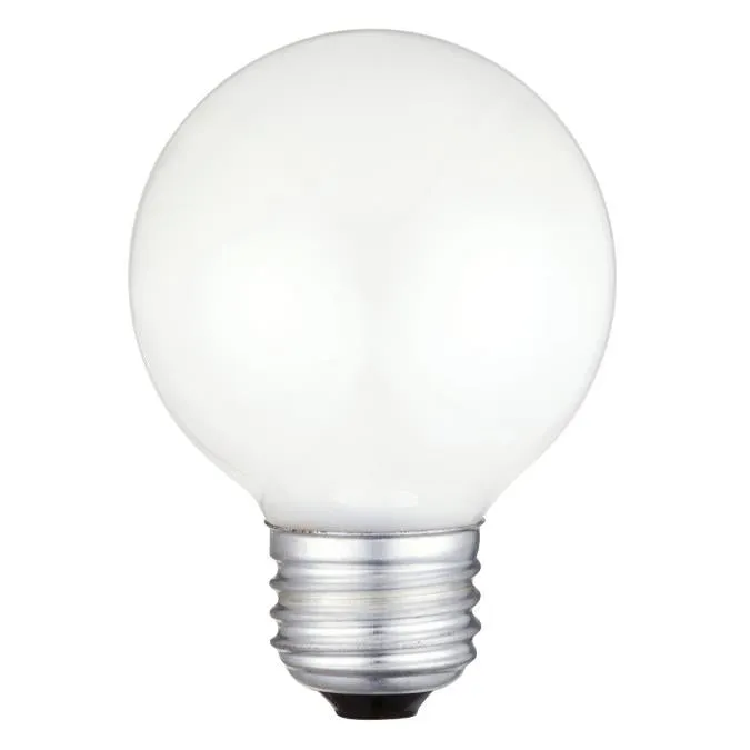 Westinghouse 0382700 25 Watt Incandescent G19 1/2 Globe - 2700 Kelvin - Warm White - 160 Lumens - E26-Medium Base - 120 Volt - Box