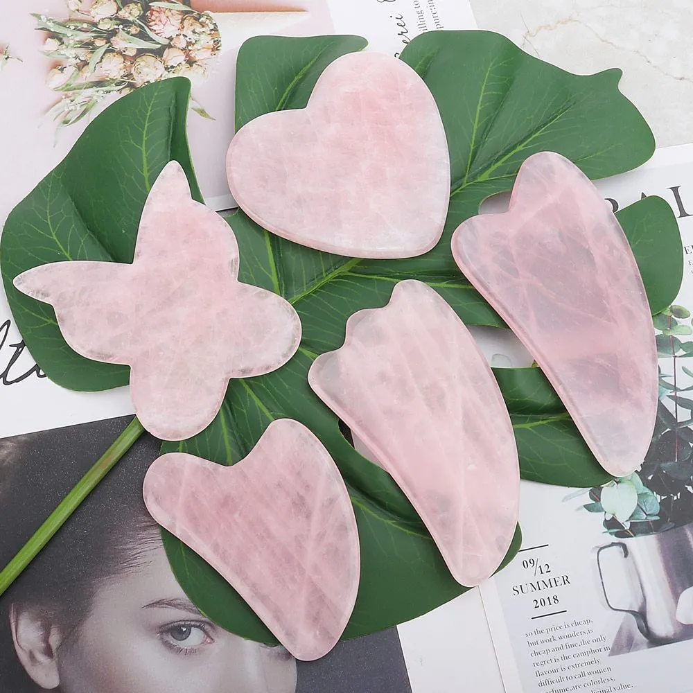 Whole Massage Gua Sha Tools Natural Rose Quartz Massage Stone