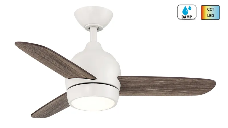 Wind River WR2008MW The Mini 36" Indoor Outdoor Ceiling Fan in Matte White