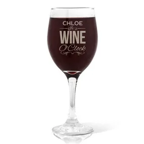 Wine O'Clock Design Wine 410ml Glass