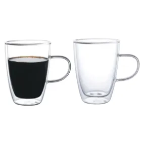 Winox Borosilicate Double Wall Glass Coffee Mug 350ml 2pc GL2704