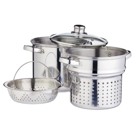 World of Flavours Italian Pasta Pot with Steamer Insert -KCPASTAPOT