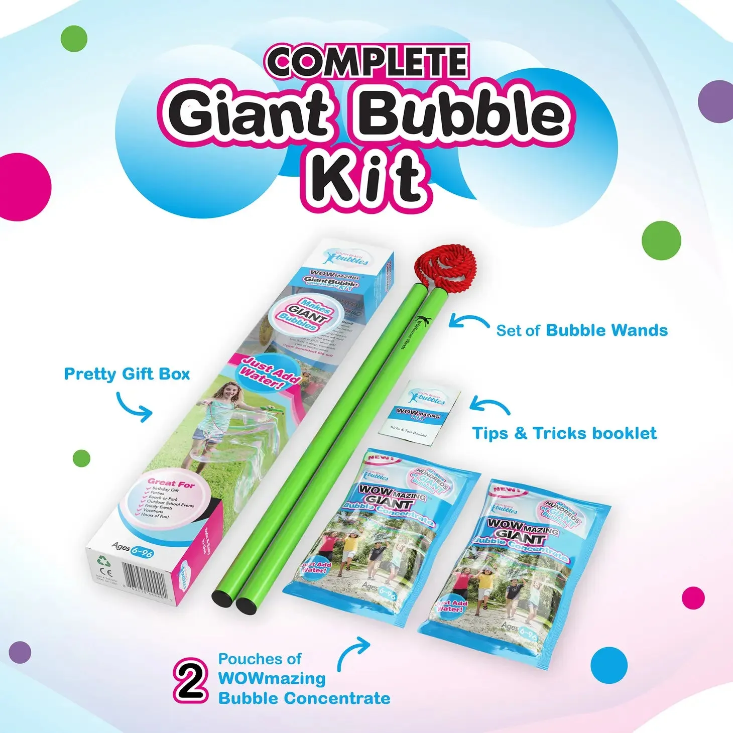 Wowmazing Giant Bubble Concentrate Kit