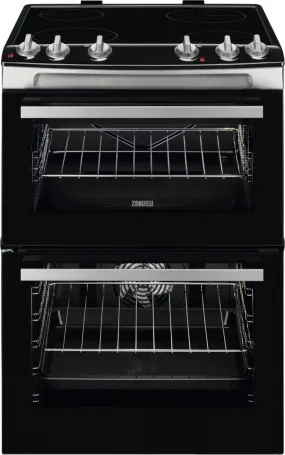 Zanussi ZCV66050XA 60cm Electric Cooker with Ceramic Hob - Stainless Steel