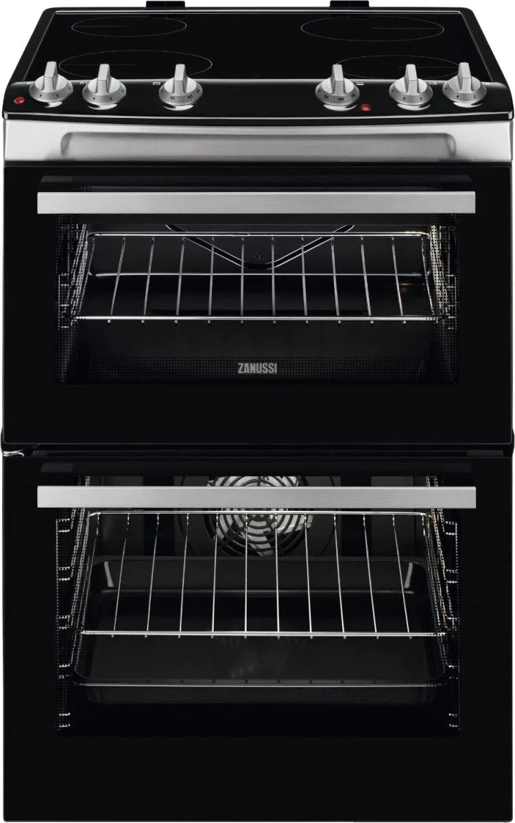 Zanussi ZCV66050XA 60cm Electric Cooker with Ceramic Hob - Stainless Steel